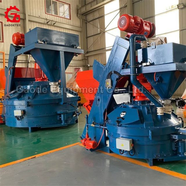 GCPM small concrete mixer for sale electric planetary mixer with lift skip hoist